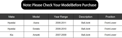 Cyyde - مجموعة مفصل الكرة السفلى في Honda Civic 2006 2007 2008 2008 2010 2011 ، مجموعة التعليق كرة مفصل لـ Acura CSX 2006-2011 ، 2 مفاصل الكرة K500069 K500070 in Kuwait