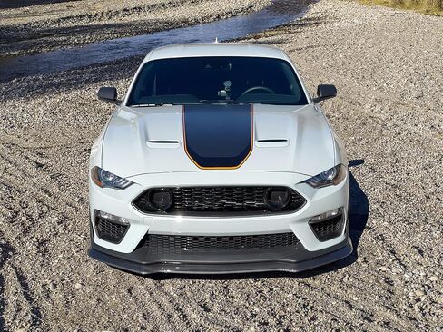 IKON MOTORSPORTS, Front Bumper Lip Compatible with 2021-2023 Ford Mustang Mach 1 Coupe, Matte Black PP Polypropylene Handling Package Style Front Lip Spoiler Splitter in Saudi Arabia