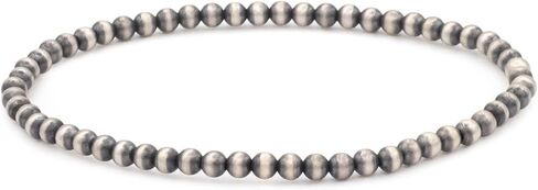 JewelrySupply Sterling Silver Navajo Style Pearl Bead Stretchy Bracelet in Saudi Arabia