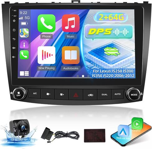 [8-Core 4+64G] for Lexus IS250 IS300 IS350 IS220 2006-2012 Android Radio, 10.1 inch IPS Touchscreen Upgrade Stereo - Wireless Carplay & Android Auto, WiFi, DSP, GPS, 59UI, Customize Homepage + Canbus in Saudi Arabia