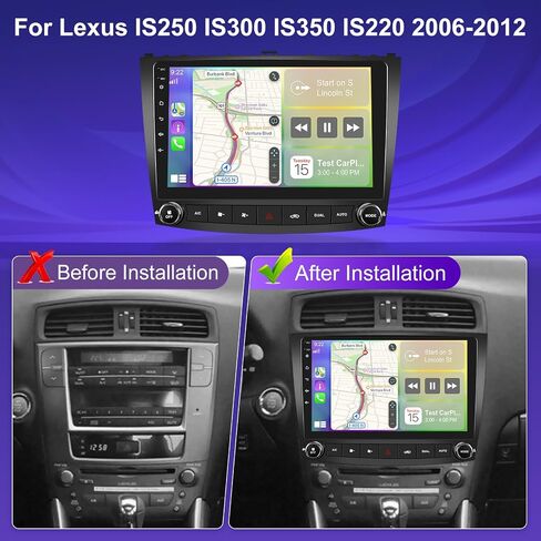 [8-Core 4+64G] for Lexus IS250 IS300 IS350 IS220 2006-2012 Android Radio, 10.1 inch IPS Touchscreen Upgrade Stereo - Wireless Carplay & Android Auto, WiFi, DSP, GPS, 59UI, Customize Homepage + Canbus in Saudi Arabia