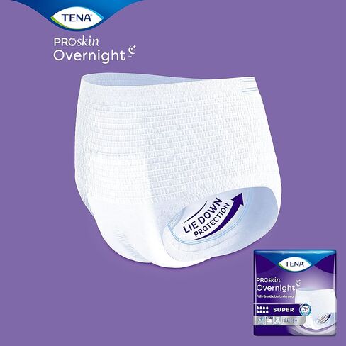 TENA ProSkin Overnight Super Protective Incontinence Underwear, Heavy Absorbency, Unisex, Large, 14 count in Saudi Arabia