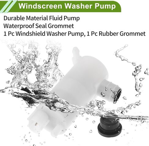 ACROPIX Windshield Washer Pump with Grommet for Dodge Durango 2011-2025 Front Washer Fluid Pump Windshield Wiper Pump No.05103453AA Black,White 1 Set in Saudi Arabia