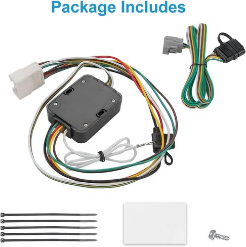 Waterwich 4-Pin Trailer Wiring Harness متوافق مع Toyota Highlander 2020-2024 بديل لـ 56480 Trailer Hitch Wiring Tarness لأضواء المقطورة in Saudi Arabia