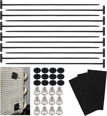 3set Radiator Fan zip incies مع اللقطات ، الينابيع ، وسادات الاهتزاز ، 60pcs مجموعة تثبيت المروحة الكهربائية لربط مراوح الإرسال ، وملحقات Zip Zip Zip Universal. in Saudi Arabia