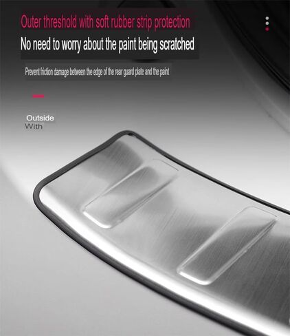 أجزاء تلقائية تناسب مازدا CX-5 CX5 2025 2024 2023-2017REAR خارج تغطية غطاء صحن العتبة المصد (التيتانيوم الأسود) 304 الفولاذ المقاوم للصدأ 1pc in Kuwait