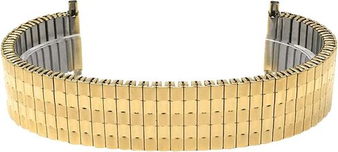 Bandini Stainless Steel Stretch Watch Band, Straight End, Metal Expansion Strap, No Buckle - Gold and Silver/Gold Tone - 18mm, 19mm, 20mm, 21mm, 22mm in Saudi Arabia
