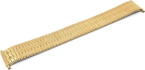 Bandini Stainless Steel Stretch Watch Band, Straight End, Metal Expansion Strap, No Buckle - Gold and Silver/Gold Tone - 18mm, 19mm, 20mm, 21mm, 22mm in Saudi Arabia