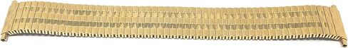 Bandini Stainless Steel Stretch Watch Band, Straight End, Metal Expansion Strap, No Buckle - Gold and Silver/Gold Tone - 18mm, 19mm, 20mm, 21mm, 22mm in Saudi Arabia