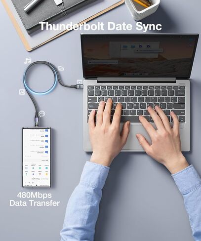 A.S Gen3 USB C كابل الشحن المغناطيسي 240W (أبيض ، 3.3 قدم/6 قدم) ، 9pin USB C إلى USB C كابل الشاحن المغناطيسي/360 و 180 كابل شاحن الهاتف المغناطيسي للهاتف 15/M-BOOD in Kuwait