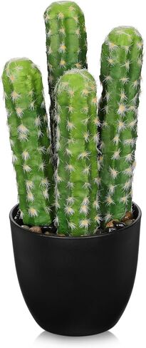 Artificial Cactus Plants 10.8" Small Faux Cactus Plants Indoor Fake Desert Cacti Succulents Plants Artificial Plant Indoor with Pot Cactus Decorations for Home Decor Office Desk Tabletop Shelf in Saudi Arabia