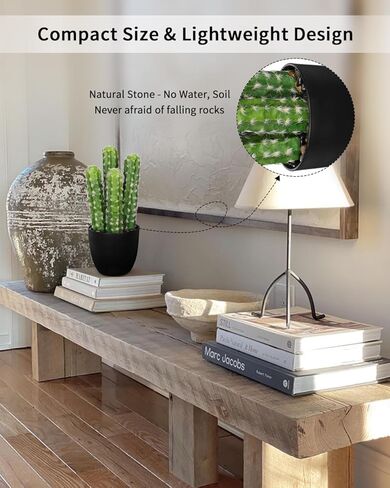 Artificial Cactus Plants 10.8" Small Faux Cactus Plants Indoor Fake Desert Cacti Succulents Plants Artificial Plant Indoor with Pot Cactus Decorations for Home Decor Office Desk Tabletop Shelf in Saudi Arabia