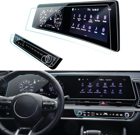 2PCS واقي شاشة سيارات تويوتا كامري (XLE/XSE/LE/SE/TRD) HYBRID 2024 2025 2023 2022 2021 ملحقات الملاحة ولوحة القيادة NANO شاشة اللمس فيلم HD CLAY CLOS in Kuwait