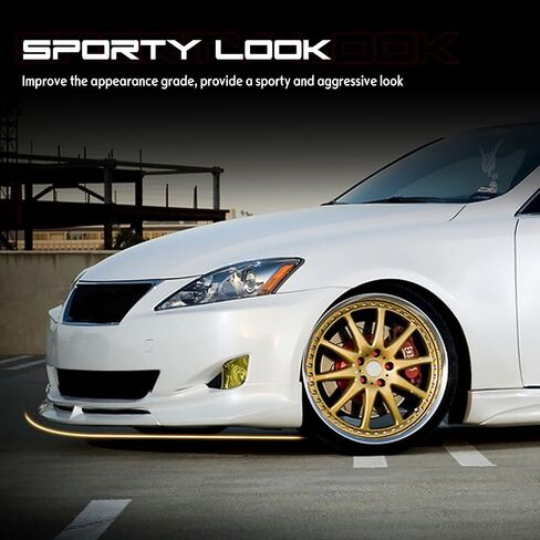 Front Bumper Lip Chin Spoiler, Compatible with 2006-2008 Lexus IS250 IS350, JP Style Polyurethane(PU) Front Lower Splitter Protector, Unpainted Black, 1 PC in Saudi Arabia
