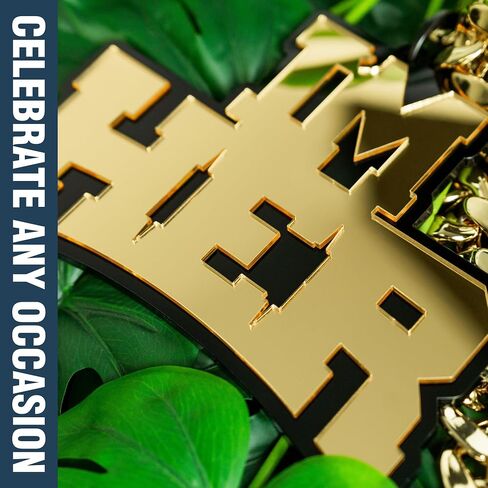 TrophySmack 'I'm Her' Turnover Chain - Chrome Gold & Black Acrylic in Saudi Arabia