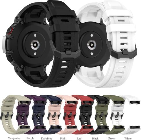 Lijinlan Compatible with Amazfit T-Rex 2 Watch Band Women Men, Replacement Soft Silicone Watch Bracelet Strap for Amazfit Trex 2 Smartwatch Accessory in Kuwait