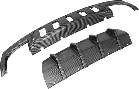 Ikon Motorsports ، الشفاه الخلفية الناشئة المتوافقة مع 2015-2023 Chrysler 300 ، Matte Black Pp Ikon V2 Style Lear Lip Shark Fins Part 2pcs ، 2016 2017 2018 2019 2020 2021 in Kuwait