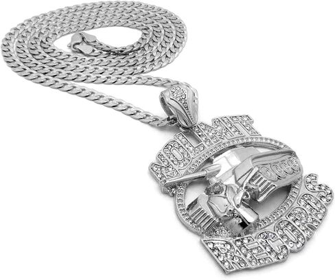New Iced Out No Limit Records قلادة سلسلة COPAN CUTLACE XZP25CDC (الفضة) in Saudi Arabia