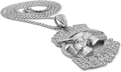 New Iced Out No Limit Records قلادة سلسلة COPAN CUTLACE XZP25CDC (الفضة) in Saudi Arabia