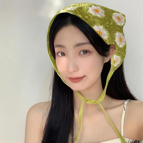 6pcs الزهور الكروشيه الشعر bandanas boho floral crochet head head bandana bandana hollow hawlars head bandanas for women girl in Saudi Arabia