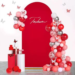 غطاء خلفية استحمام الطفل 4ftx7.2ft أغطية قوس جاهزة خلفية قابلة للتمدد لحامل قوس البالون لحفلات الزفاف وحفلات أعياد الميلاد وحفلات الديكور in Kuwait