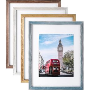 wyooxoo 8x10 Picture Frame 100% Solid Wood Photo Frames, Horizontal and Vertical for Wall and Tabletop, Set of 4 in Kuwait