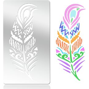 Metal Stencil Forest Stainless Steel Stencils Mountain Reusable Drawing Template for Painting on Wood Walls Fabric Furniture Canvas Journaling Decor in Kuwait