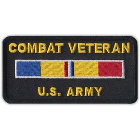 Patch, Embroidered, Combat Veteran U.S. Army, 4" x 2" in Saudi Arabia