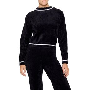 Forever 21 Women's Two-Tone Fuzzy Knit Sweater in Saudi Arabia