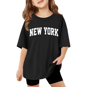 New York Tshirts for Girls Letter Graphic Crewneck Shirt Shirt Excerty Excery Teee Tops in Kuwait