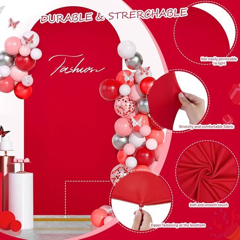 غطاء خلفية استحمام الطفل 4ftx7.2ft أغطية قوس جاهزة خلفية قابلة للتمدد لحامل قوس البالون لحفلات الزفاف وحفلات أعياد الميلاد وحفلات الديكور in Kuwait