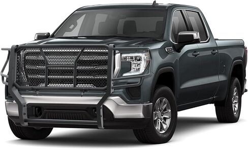 Black Horse RUGGED Heavy Duty Grille Brush Bumper Guard Modular Black Compatible with 2020-2023 GMC Sierra 2500 HD|2020-2023 GMC Sierra 3500 HD-RU-GMSI20-B in Saudi Arabia