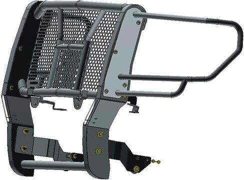 Black Horse RUGGED Heavy Duty Grille Brush Bumper Guard Modular Black Compatible with 2020-2023 GMC Sierra 2500 HD|2020-2023 GMC Sierra 3500 HD-RU-GMSI20-B in Saudi Arabia