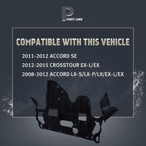 Perfit Liner New Front Lower Engine Under Cover Splash Shield Guard Compatible for 2008-2015 Honda Accord Fits 4 Cyl 74111TA0A00 HO1228122 in Saudi Arabia
