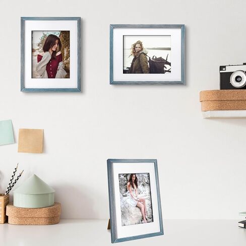 wyooxoo 8x10 Picture Frame 100% Solid Wood Photo Frames, Horizontal and Vertical for Wall and Tabletop, Set of 4 in Kuwait