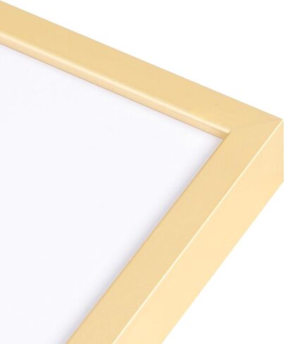 11x14 Picture Frame - 11 by 14 Metal Picture Frame With Mat For 8x10 | 14x11 Frame Aluminum | Plexiglass And Hanging Hardware Included | 11x14 Poster Frame | Gold in Kuwait