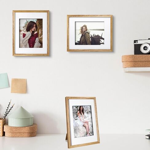 wyooxoo 8x10 Picture Frame 100% Solid Wood Photo Frames, Horizontal and Vertical for Wall and Tabletop, Set of 4 in Kuwait