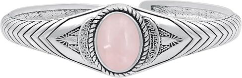 Natural Gemstone Statement Cuff Bangle Bracelets for Men Women – Handmade 925 Silver Plated Birthstone Jewelry – Adjustable Size for Perfect Fit – Ideal Gift for Birthdays, Anniversaries & Special Occasions in Saudi Arabia