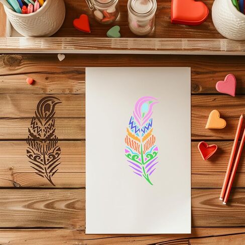 Metal Stencil Forest Stainless Steel Stencils Mountain Reusable Drawing Template for Painting on Wood Walls Fabric Furniture Canvas Journaling Decor in Kuwait