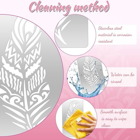 Metal Stencil Forest Stainless Steel Stencils Mountain Reusable Drawing Template for Painting on Wood Walls Fabric Furniture Canvas Journaling Decor in Kuwait