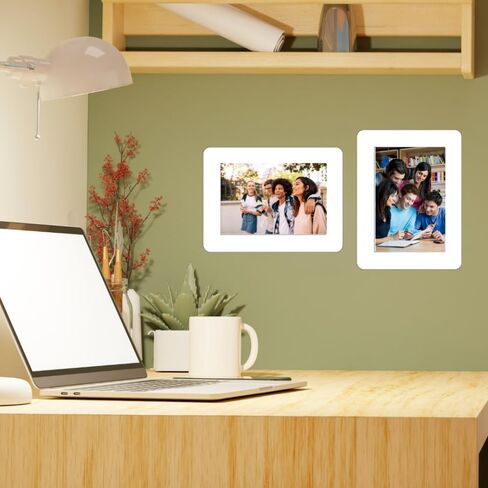 Frames - 10 Pack, Reusable Document Holders for Textured Surfaces - Stick, Display, and Dry Erase - 4x6, White in Saudi Arabia