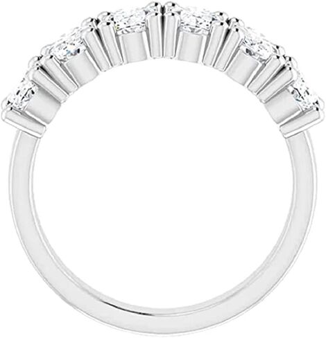 Moissanite World Touch of Paradise Bold Eternity Wedding Band,Oval Cut 6.00CT,VVS1 Clarity, Colorless Moissanite, 925 Sterling Silver, Engagement Ring, Wedding Gift, Perfact for Gift in Saudi Arabia