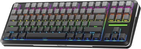 لوحة مفاتيح ميكانيكية لاسلكية Redragon ، 3-ODES Bluetooth Gasket Hot Swappable TKL RGB لوحة مفاتيح مخصصة ، مفاتيح مسبقة ، مفاتيح تدرج PBT المطبوعة الجانبية ، مقبس LEDS المواجهة الجنوب in Kuwait