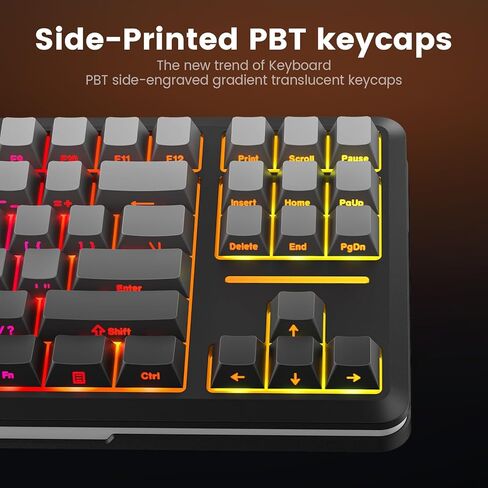 لوحة مفاتيح ميكانيكية لاسلكية Redragon ، 3-ODES Bluetooth Gasket Hot Swappable TKL RGB لوحة مفاتيح مخصصة ، مفاتيح مسبقة ، مفاتيح تدرج PBT المطبوعة الجانبية ، مقبس LEDS المواجهة الجنوب in Kuwait