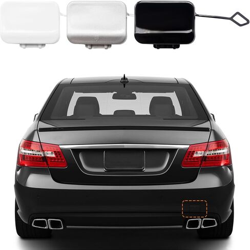 TOPUS Rear Tow Cover Compatible with Mercedes-Benz E-Class W212 for E180 E200 E220 E250 E300 E350 E400 E500 E63 2009 2010 2011 2012 Bumper Hook Eye Cap 2128850326 (White, Right Passenger Side) in Saudi Arabia