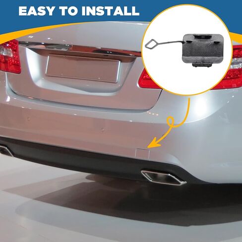 TOPUS Rear Tow Cover Compatible with Mercedes-Benz E-Class W212 for E180 E200 E220 E250 E300 E350 E400 E500 E63 2009 2010 2011 2012 Bumper Hook Eye Cap 2128850326 (White, Right Passenger Side) in Saudi Arabia
