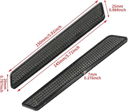 Saddlebag Reflector Inserts Motorcycle Latch Cover Reflectors Fit for Harley Touring 2014-2024 (Color:Smoke) in Saudi Arabia