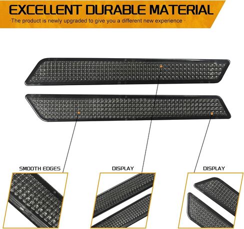 Saddlebag Reflector Inserts Motorcycle Latch Cover Reflectors Fit for Harley Touring 2014-2024 (Color:Smoke) in Saudi Arabia