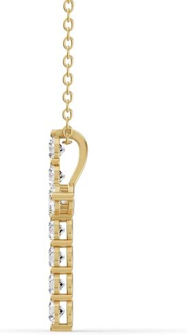 TimeLess Classics 0.50-3 CTW Cross Pendant Necklace With Lab-Grown Diamond in 14K Gold | Color E-F | Clarity VS1-VS2 in Kuwait