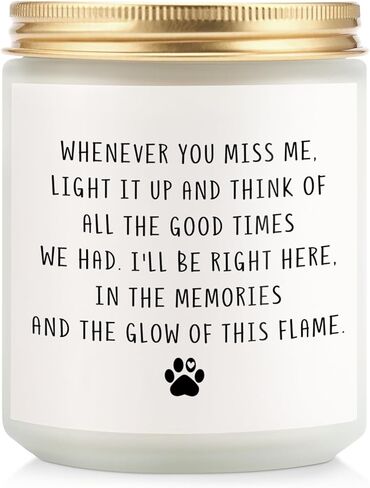 الهدايا التذكارية للكلاب لفقدان الكلب ، كلاب شمعة التعاطف التي تتفوق على الهدايا في ذكرى الكلب الحاضر لعائلات أصدقاء عاشق الحيوانات الأليفة ، 7oz lavender in Kuwait